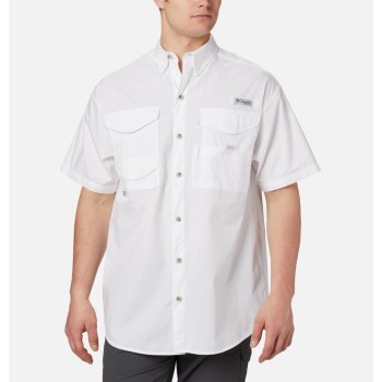 Columbia PFG Bonehead Short Sleeve Big, Camisa Blancos Para Hombre | 732804-WOU